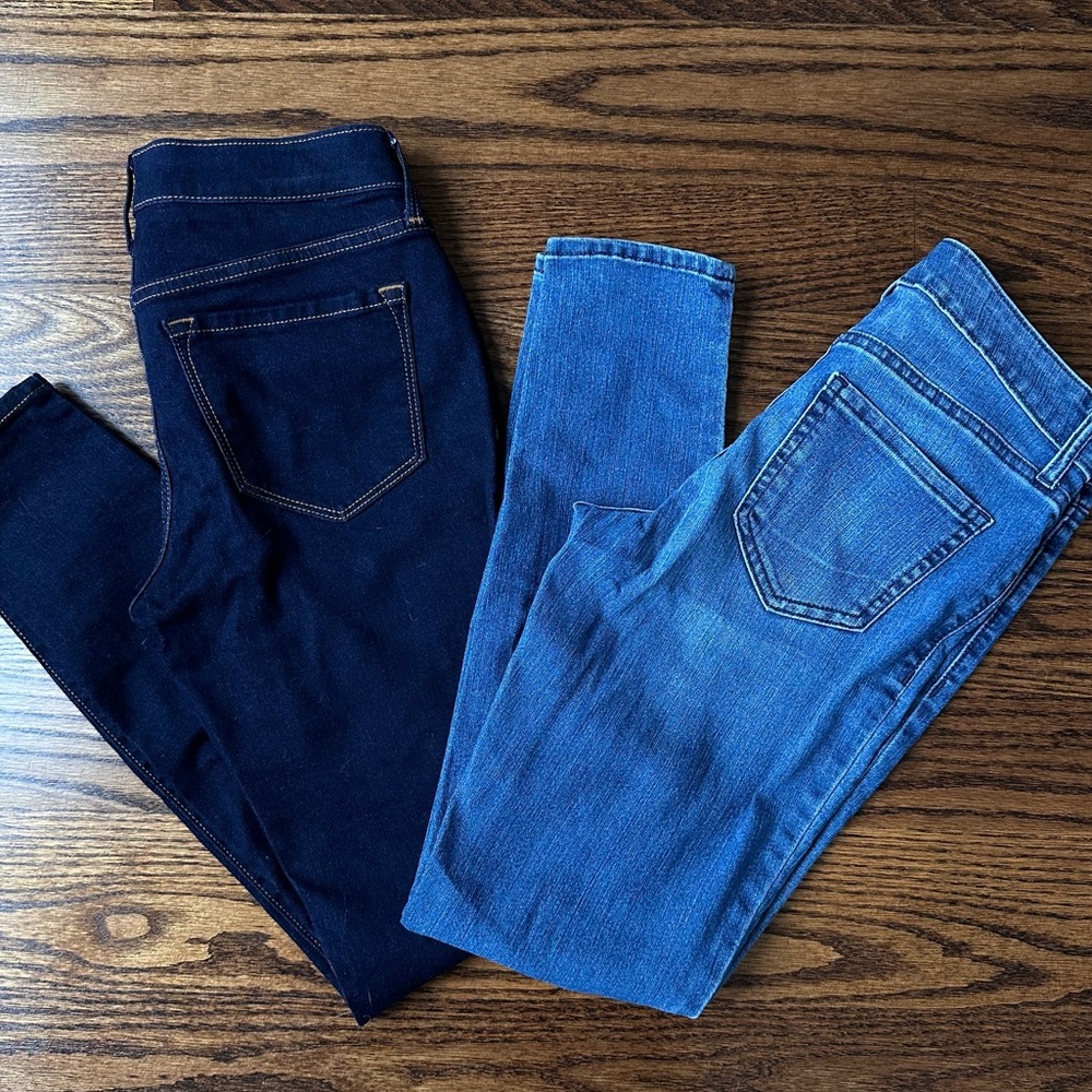 Two Pairs Old Navy Mid Rise Skinny Jeans